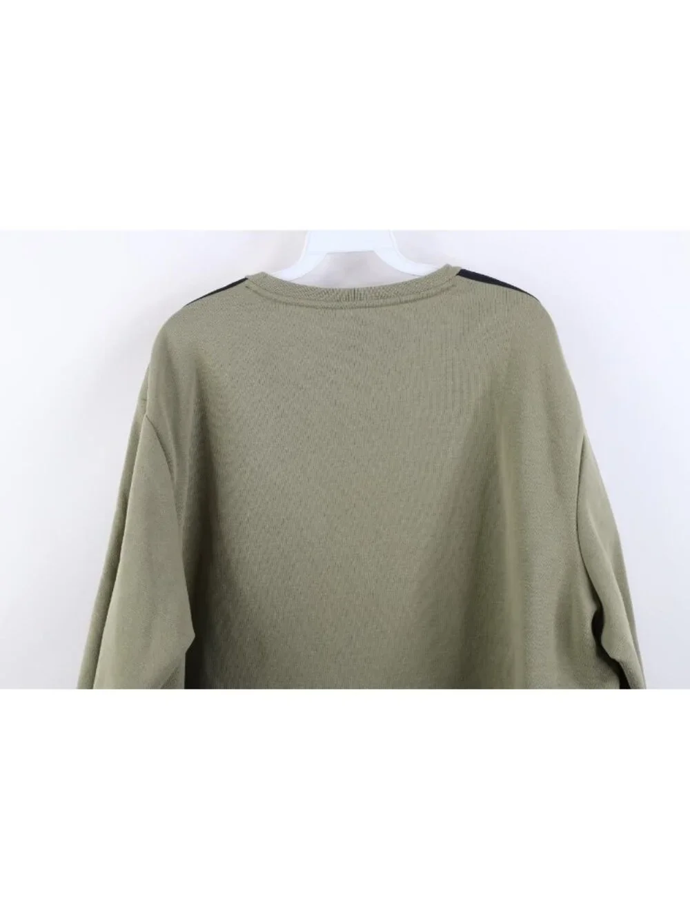 Deadstock Y2K Adidas Mens 2XL XXL Spell Out Striped Crewneck Sweatshirt Green